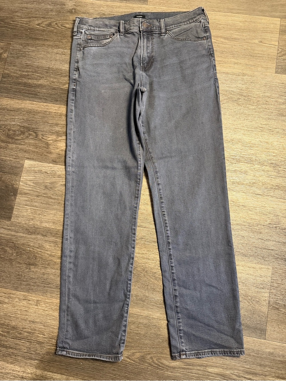 Express Men's Gray Straight Jeans